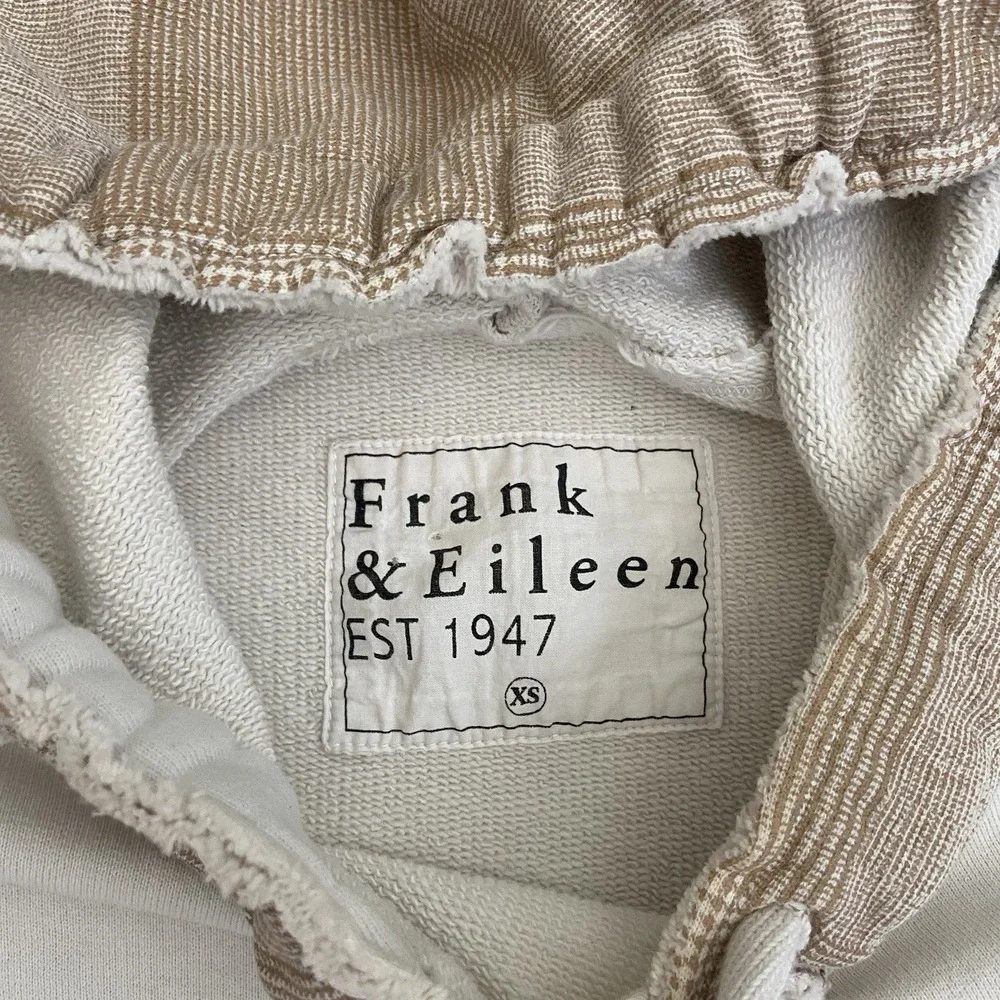 Frank & Eileen Kane Capelet Triple Fleece Pullover Cream Beige Hoodie XSMALL XS - Picture 4 of 5